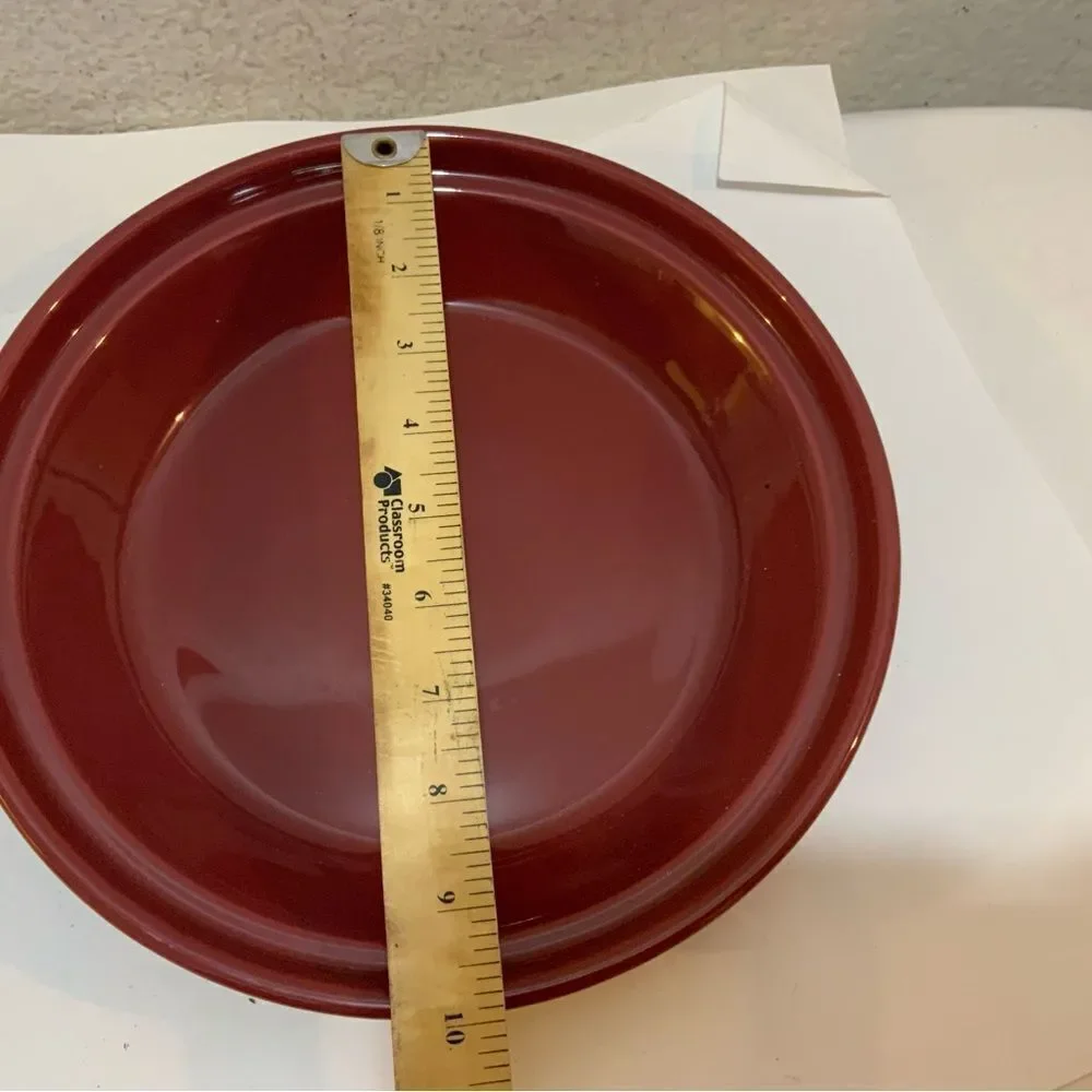 Longaberger Pottery red 10” Pie Plate